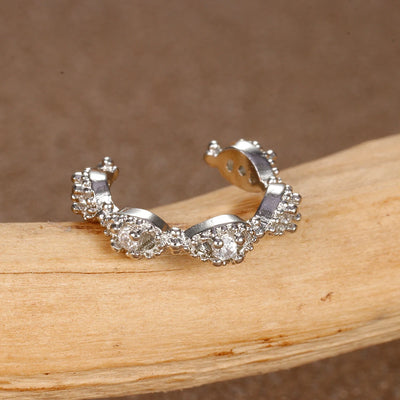 1PC Stainless Steel Zircon Clip Earrings Female Buckle Ear Cuff No Piercings Fake Cartilage Ear for Women 2024 Fashion Jewelry