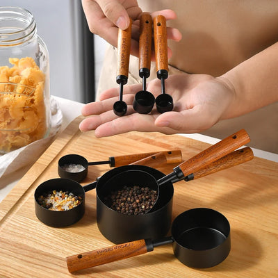 8Pcs Measuring Spoon Set Stainless Steel Multifunctional Cookware Portable Heavy Duty Kitchen Gadgets Baking Seasoning Spoon