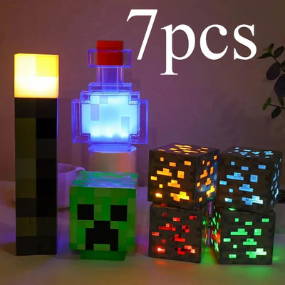 Brownstone LED Light USB Charging Table Lamp Room Decoration Light Children's Birthday Gift Toy Lamp Bedroom Decoration MC Lamp