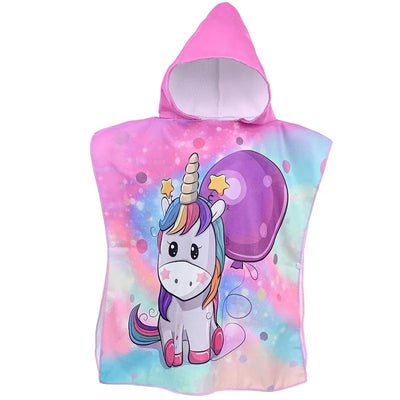 Children 0-5Year Cute Bath Towel Cartoon Animals Hooded Baby Beach Towel Soft Microfiber For Kids Toddlers Pool Poncho