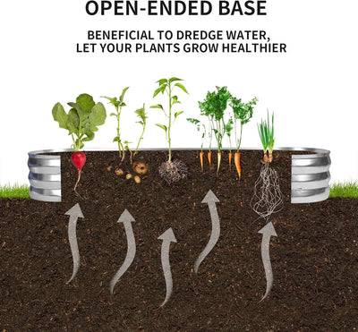 new Raised Garden Bed Kit for Vegetables Flower Galvanized Metal Planter Boxs Designed for Easy DIY and Cleaning Not Twist
