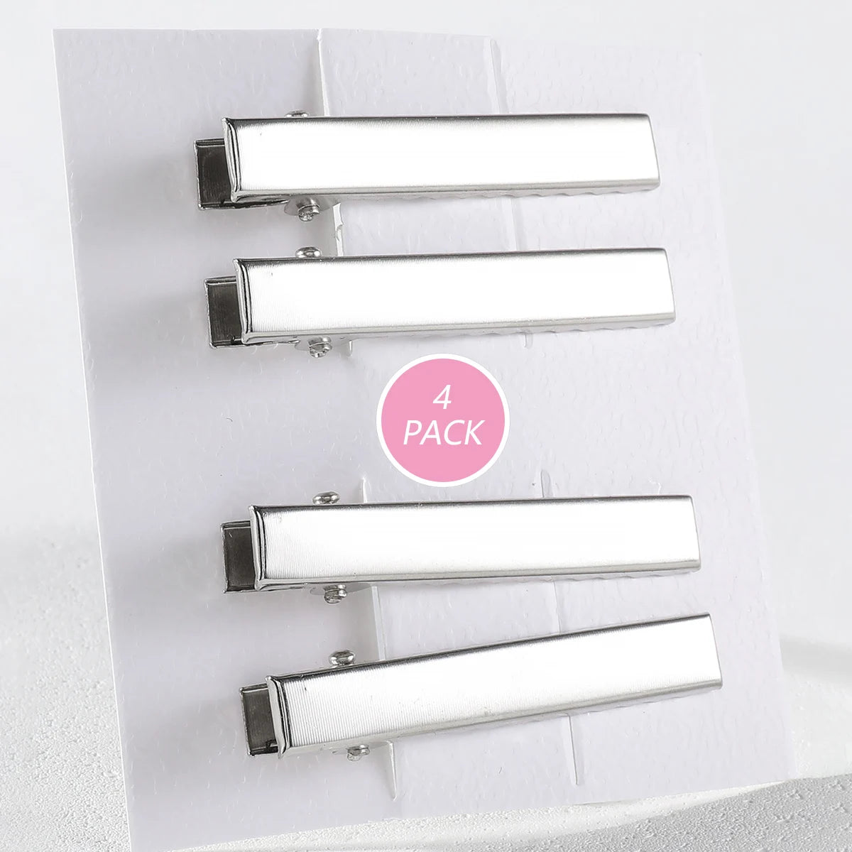 4/24Pcs Silver Y2k Hair Clips for Women Elegant Metal Duckbill Clip Gilrs Hairpins Side Bangs Barrettes Girls Hair Accessories