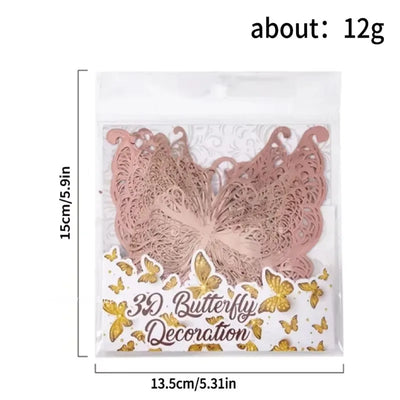 12/48Pcs Fashion 3D Butterfly Creative DIY  Wall Sticker Modern Wall Art Home Bedroom Room Decorative Butterflies  DIY Gift