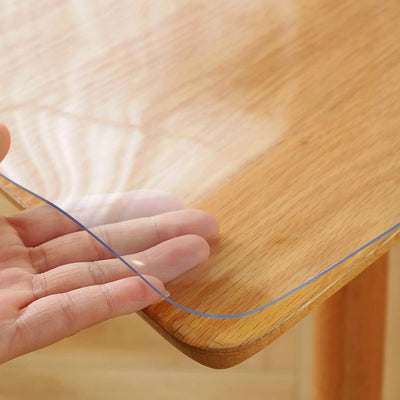 Rectangular PVC transparent tablecloth, waterproof and scratch-proof, suitable for table table family tablecloth