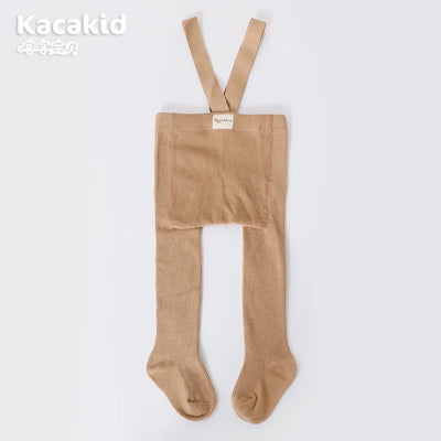Xmas Baby Girl Boy Stocking 0-24M Infant Toddler Knit Tights Newborn Suspender Tights Pantyhose Solid High Waist Overall Legging