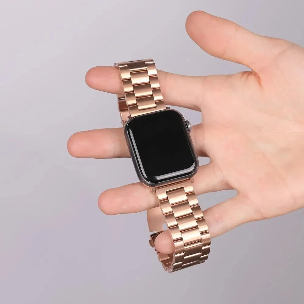 Stainless Steel Strap For Apple Watch 46mm Ultra 49mm Metal Wristband Bracelet For iWatch 10 9 8 5 4 SE 42mm Business Watchband