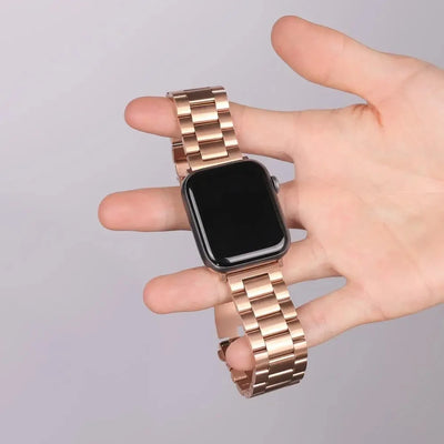 Stainless Steel Strap For Apple Watch 46mm Ultra 49mm Metal Wristband Bracelet For iWatch 10 9 8 5 4 SE 42mm Business Watchband