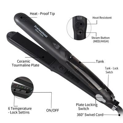 Steam_Hair_Straightener_Professional_Ceramic_Vapor_Flat_Iron_450℉_Fast_Heat_Argan_Oil_Treatment_Hair_Care _Tools
