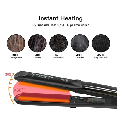 Steam_Hair_Straightener_Professional_Ceramic_Vapor_Flat_Iron_450℉_Fast_Heat_Argan_Oil_Treatment_Hair_Care _Tools