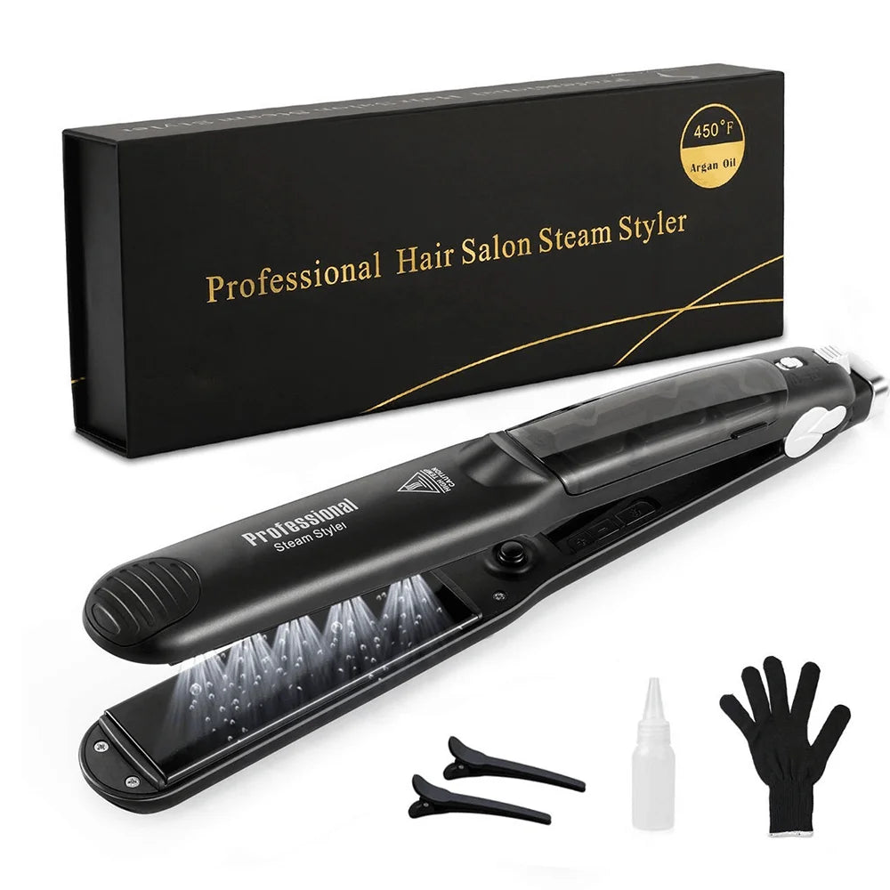 Steam_Hair_Straightener_Professional_Ceramic_Vapor_Flat_Iron_450℉_Fast_Heat_Argan_Oil_Treatment_Hair_Care _ools