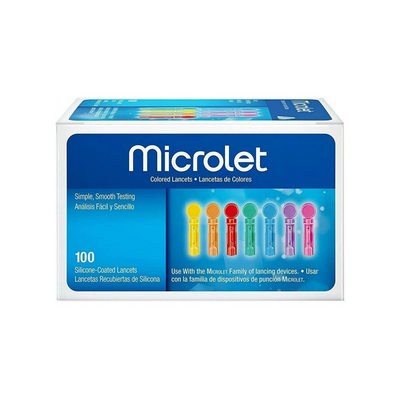 Microlet Colored Lancets, 100 Count