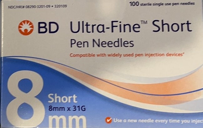 BD ultra-Fine short Pen Needless  8mmx31G