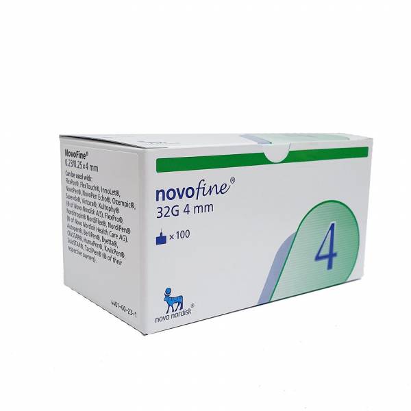 NovoFine 32G 4mm Pen Needles – 100ct