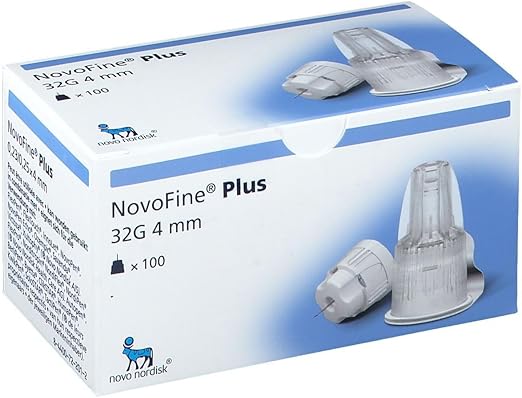 NovoFine Plus 32G 4mm Insulin Needles 100ct