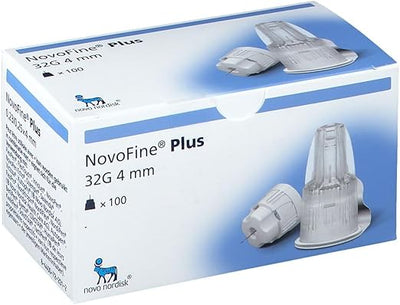 NovoFine Plus 32G 4mm Insulin Needles 100ct